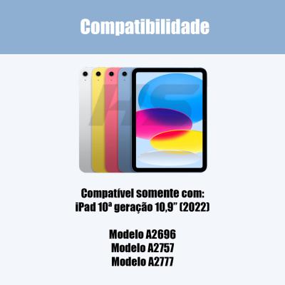 Capa Suporte para Apple iPad, iPad 10 Geração Case, Novo iPad 10th Geração,  Modelo A2757, A2777