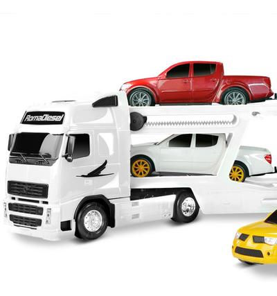 Kit 2 Cegonheira Truck Carreta Caminhão Brinquedo Com 8 Carros