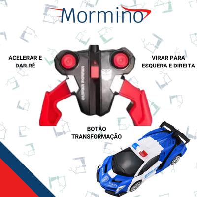 Carrinho Controle Remoto Vira Robo Com Bateria Recarregavel - Desconto no  Preço