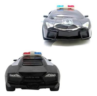 Carrinho Controle Remoto Grande Super Carro Policia Sport