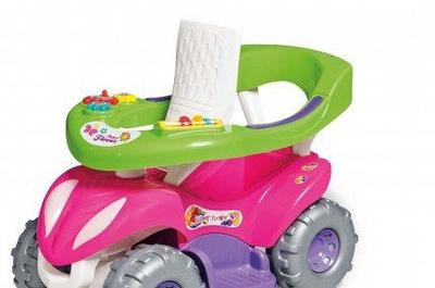 Carrinho Passeio Flores Infantil Pedal Motoca Buzina Hastes Overlar:  Produtos para sua casa, móveis, tecnologia, brinquedos e eletrodomésticos