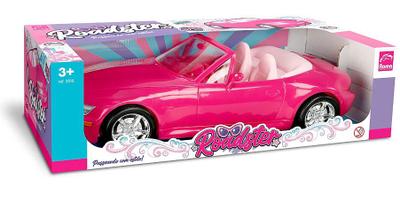 Carrinho Barbie de Controle Remoto Conversível Rosa Viajante Fashion Driver