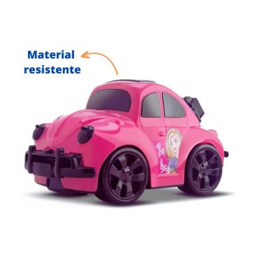 Carrinho Barbie de Controle Remoto Conversível Rosa Viajante Fashion Driver