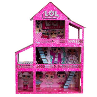 Casa de boneca em MDF casinha 60cm MONTADA