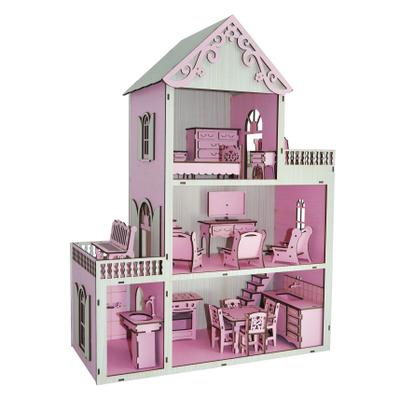 Casa madeira branca da barbie