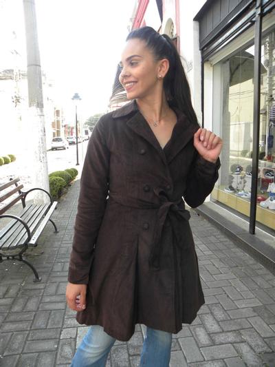 Casaco feminino de suede forro cheap pêlo sintético frio inverno