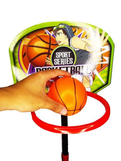 Kit Jogo De Basquete Infantil Cesta Com Bola Bomba E Suporte