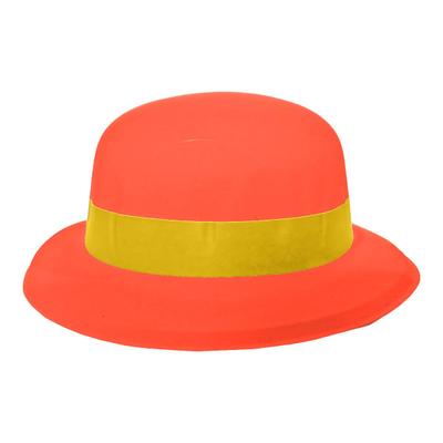 Chapeu Plastico Coquinho Neon - Laranja - Atacado Contini