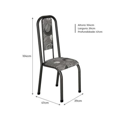 Conjunto Kit Jogo 6 Cadeiras Metal Aço Prata Cozinha Jantar Almofadada  Overlar: Produtos para sua casa, móveis, tecnologia, brinquedos e  eletrodomésticos