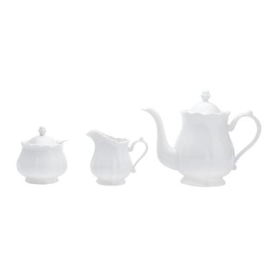 Conjunto Bule P/ Chá E Café Fancy De Porcelana Wolff 3 Pçs