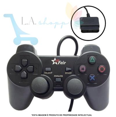 Controle de Jogos Joystick com Fio para Ps2 e Ps1 Knup - KP-GM015