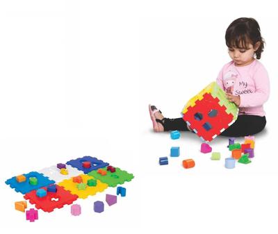 Brinquedo Educativo Cubo Didático com Blocos Merco Toys com o menor preço -  Compra Fácil