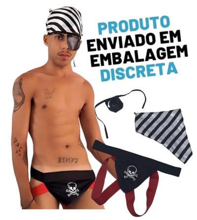 Fantasia Masculina Pirata Cueca Boxer Adulto Lingerie - Veste do 36 ao 44 -  JC Criações - Fantasia - Magazine Luiza