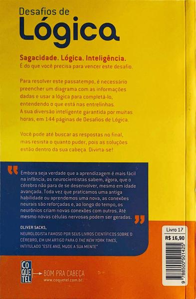 Livro Coquetel Desafios de Lógica Ed 26