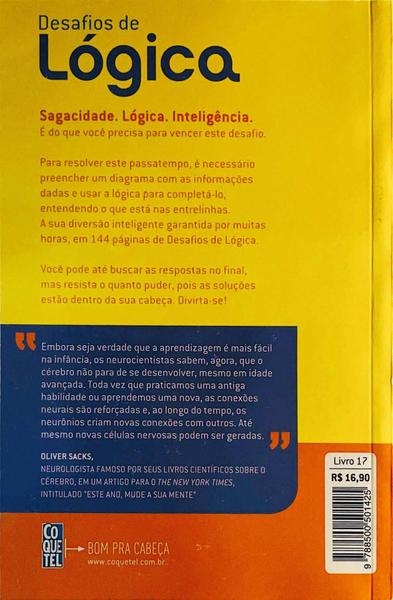 Livro de Passatempo Coquetel Coleção Problemas de Lógica em