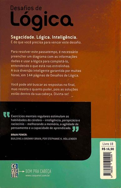 Coquetel: Desafios de lógica - Livro 16 - Médio - Desafio