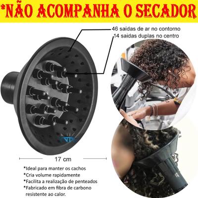 Secador De Cabelo Profissional 2100w Com Difusor De Cachos