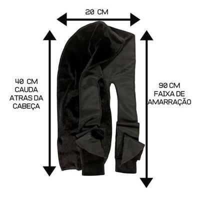 Durag Lenço Para Waves Preta Bandana Estilo Hip Hop