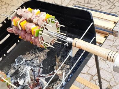 Espeto Giratório Elétrico Bivolt + Carrossel para 16 Espetinhos - Marjan  Grill - Espeto - Magazine Luiza