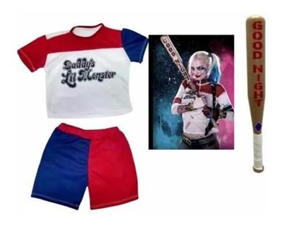 Fantasia Roupa Alerquina Infantil Arlequina Harley Quinn Esquadrão