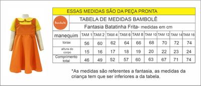 Fantasia Boneca Batatinha Frita 1,2,3