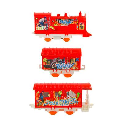 Brinquedo Infantil Trem Set Clássico à Pilhas com Som - Cor Vermelho