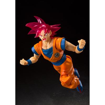 Goku Super Saiyan God Red Deus Sh Figuarts Bandai Boneco Dbz