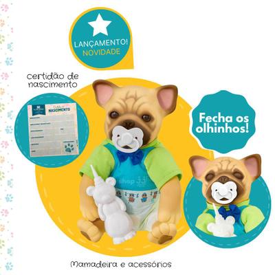 BRINQUEDO BONECO BEBÊ REBORN PET FILHOTINHOS COM ACESSÓRIOS 5840 ROMA -  Loja de Brinquedos, Móveis Infantil e Linha Baby.