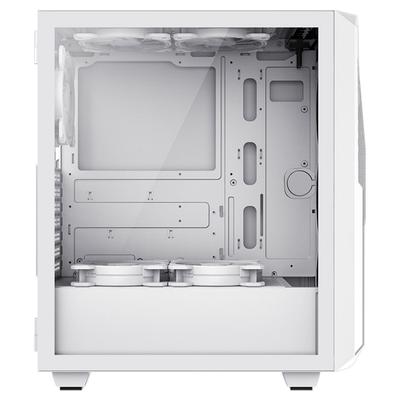 Gabinete Gamer Gamemax Revolt 3606, RGB, Mid Tower, Vidro Temperado,  White/Black, Sem Fonte, Com 3