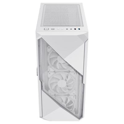 Gabinete Gamer Gamemax Revolt 3606, RGB, Mid Tower, Vidro Temperado,  White/Black, Sem Fonte, Com 3