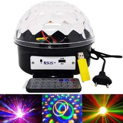 Bola Maluca Mini Globo Jogo De Luz Led Rgb Festa Possui Controle