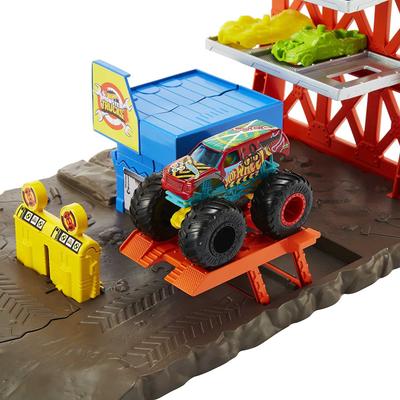 Hot Wheels Pista Monster Trucks Desafio Do Giro - Mattel