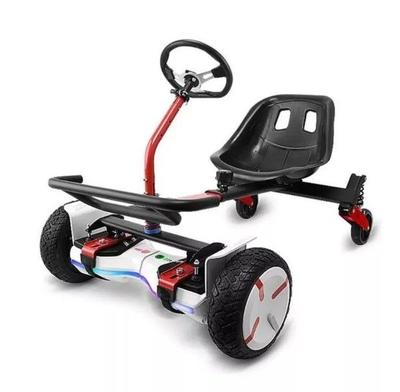 Hoverkart Carrinho Hoverboard C Volante E Amortecedor Rosa