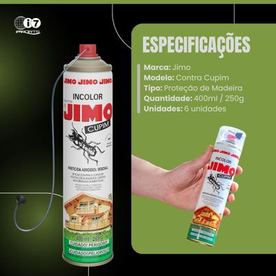 Jimo Mata Cupins Brocas Formigas Em Madeiras 400ml 6un | Magalu