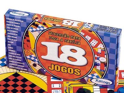 Jogos de tabuleiro 18 jogos – xalingo – Maior Loja de Brinquedos da Região