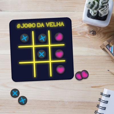 Tic Tac Toe Jogo Da Velha Infantil Corte A Laser 20X20Cm