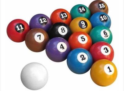 02 Jogos De Bolas Numeradas 50mm/ Bilhar/ Sinuca/ Snooker