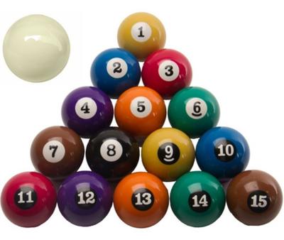 Jogo Bolas de Bilhar Snooker Sinuca 52mm 16 Peças Numeradas - Lojão dos  Esportes