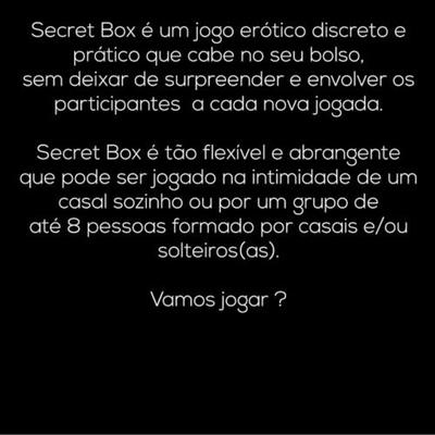 Jogo De Cartas Secret Box Para Casal - Pesadão, Magalu Empresas