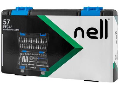 Jogo de Soquetes Sextavados 57 Peças Nell XWT0057 | Magalu