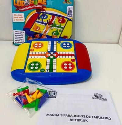 Jogo Infantil De Tabuleiro Dama E Ludo Com 2 Tabuleiro Nig