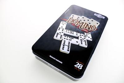 Jogo De Domino Com Estojo Em Lata 28 Peças Diversão Garantida