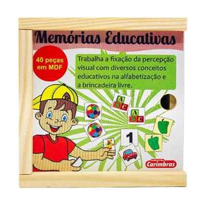 Brinquedo Educativo Jogo da Memória Alfabetização Pedagógico 40 peças