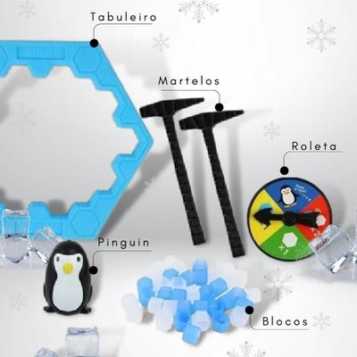 Jogo Pinguim Numa Fria Martelar Blocos De Gelo Para Criança!