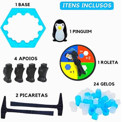 Jogo Pinguim Quebra Gelo Numa Fria De Mesa Interativo Roleta - Tem