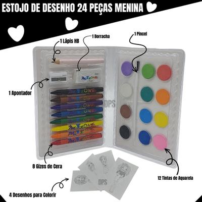 KIT COM 10 DESENHOS PARA COLORIR MENINA