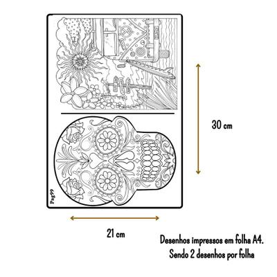 Kit 200 Desenhos Para Colorir Em Folha A4 - 2 Por Folha - INFINITY