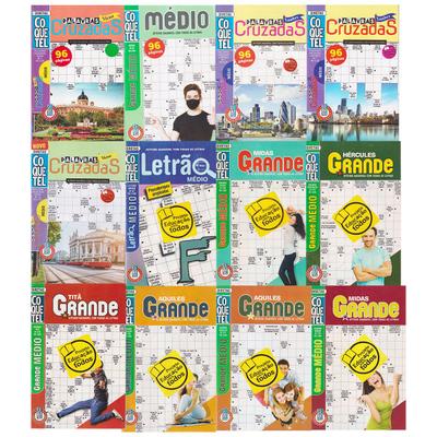 Kit 2 Livros PALAVRAS CRUZADAS Coquetel e Caras 180 Páginas de Passatempo Jogos  PALAVRAS CRUZADAS Palavras Cruzadas Coquetel 82 páginas e Palavras Cruzdas  Editora CARAS 98 páginas