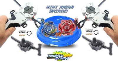 Lançador de Beyblade Corda B-119 com Rotação Dupla Azul