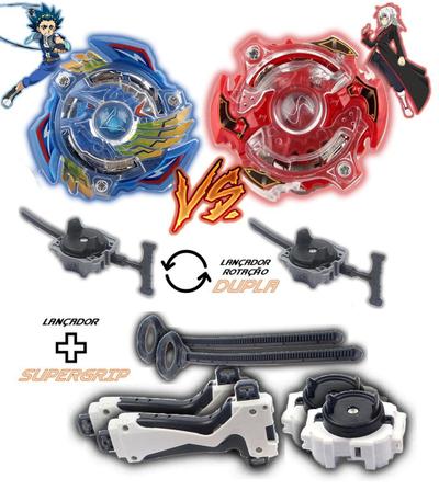 Kit 2 Beyblade Burst Valtryek Vs Spryzen + 4 Lançadores Ganhe